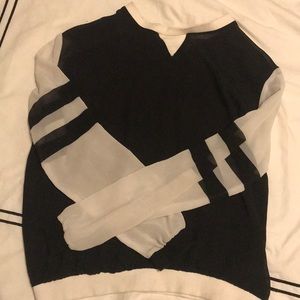 Chiffon jersey blouse